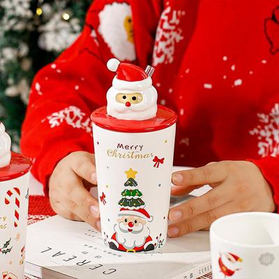 High-End Ceramic Christmas Mug: Practical Holiday Souvenir and Gift