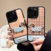 Autumn and Winter Ins Dachshund Dog Leather Pattern Mobile Phone Case for Apple 17Promax Protective Case iPhone15/16/14