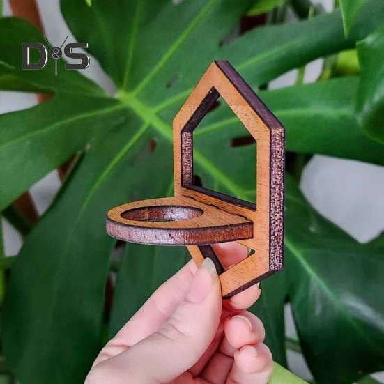 Reagenzglasständer aus Holz zur Wandmontage, Blumen- und Pflanzenhalter, Ständer, Dekoration für Zuhause, Büro, Klassenzimmer, Pflanzenvermehrungsstation
