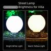 Stainless Steel Pillar Lamp Waterproof Solar Post Lamp LED Round Ball  For Garden Villa Pillar
