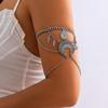 Bohemian Metal Chain Armlet with Dream Catcher and Leaf Tassel