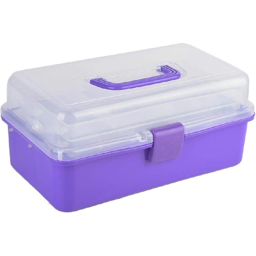 Multi-purpose 3-layer Toolbox, Tool Organizers Tool Boxes with Tray and Dividers Household Plastic Tool Organizers 3 Choice Color Folding Storage Box