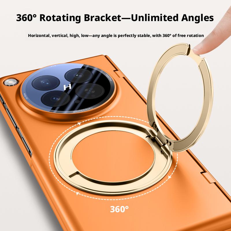 For Oppo Find N6 Case Skin Friendly Matte Magnetic 360° Rotating Bracket Folding Hinge with Film Lens Protection Hard Cover