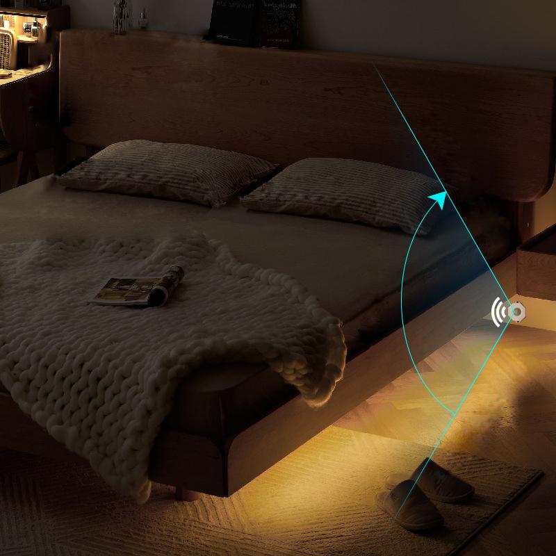 Single Double Human Sensing Light Tape Set Motion Activate Under Bed Stairs Corner Passageway Lighting Automatically Turn on off