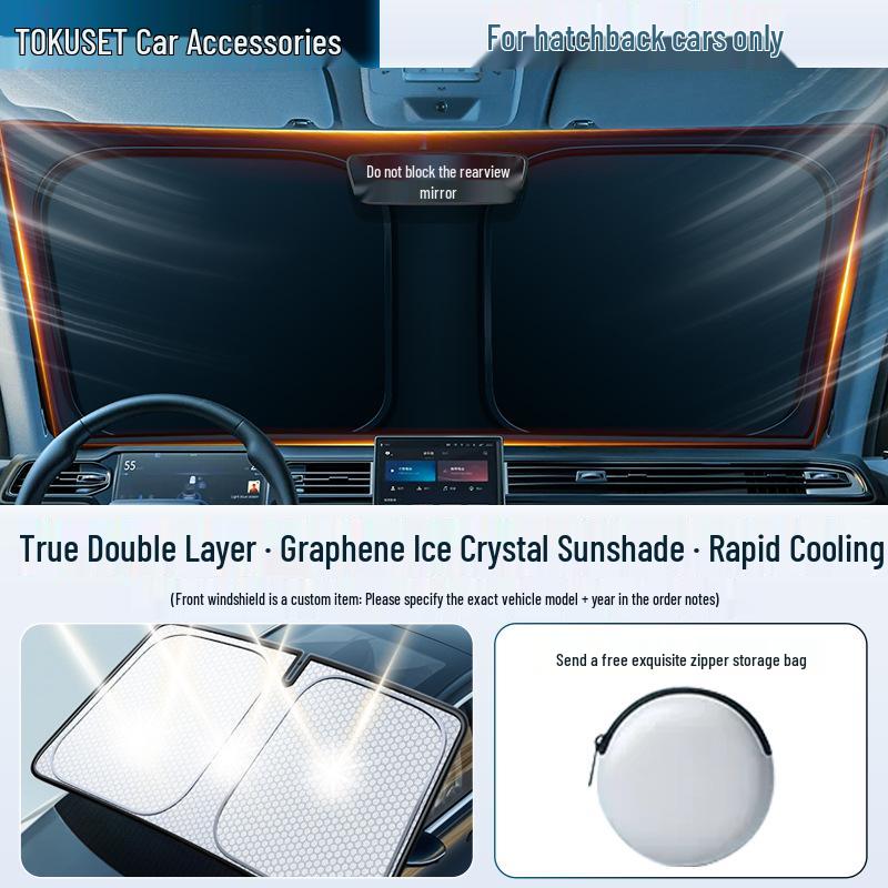 Car Umbrella Sunshade: Heat Insulation & Blackout Curtain for Windshield
