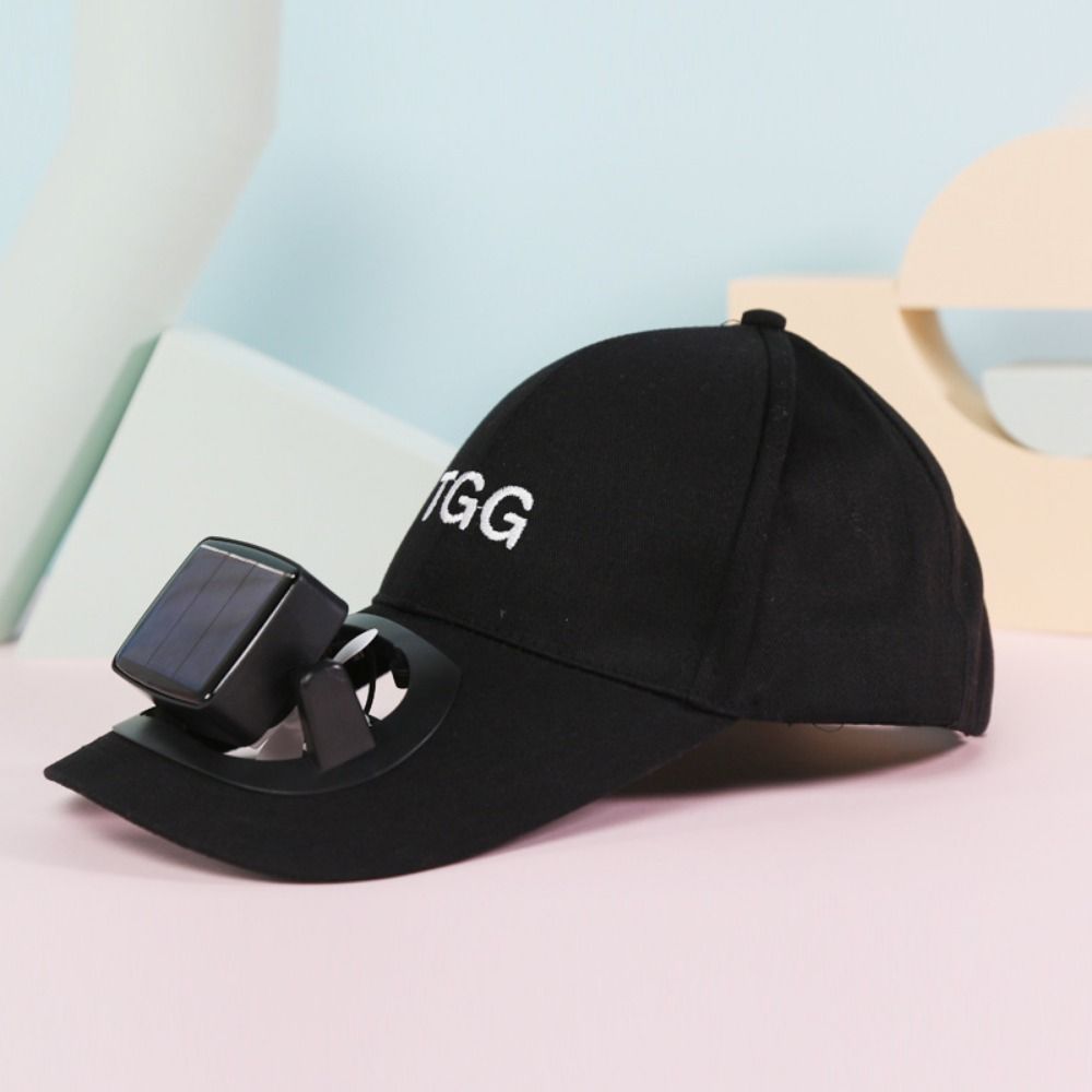 USB Charging Solar Fan Hat Strong Wind Wide Brim Baseball Cap Energy-saving Summer Sun Cap  Outdoor