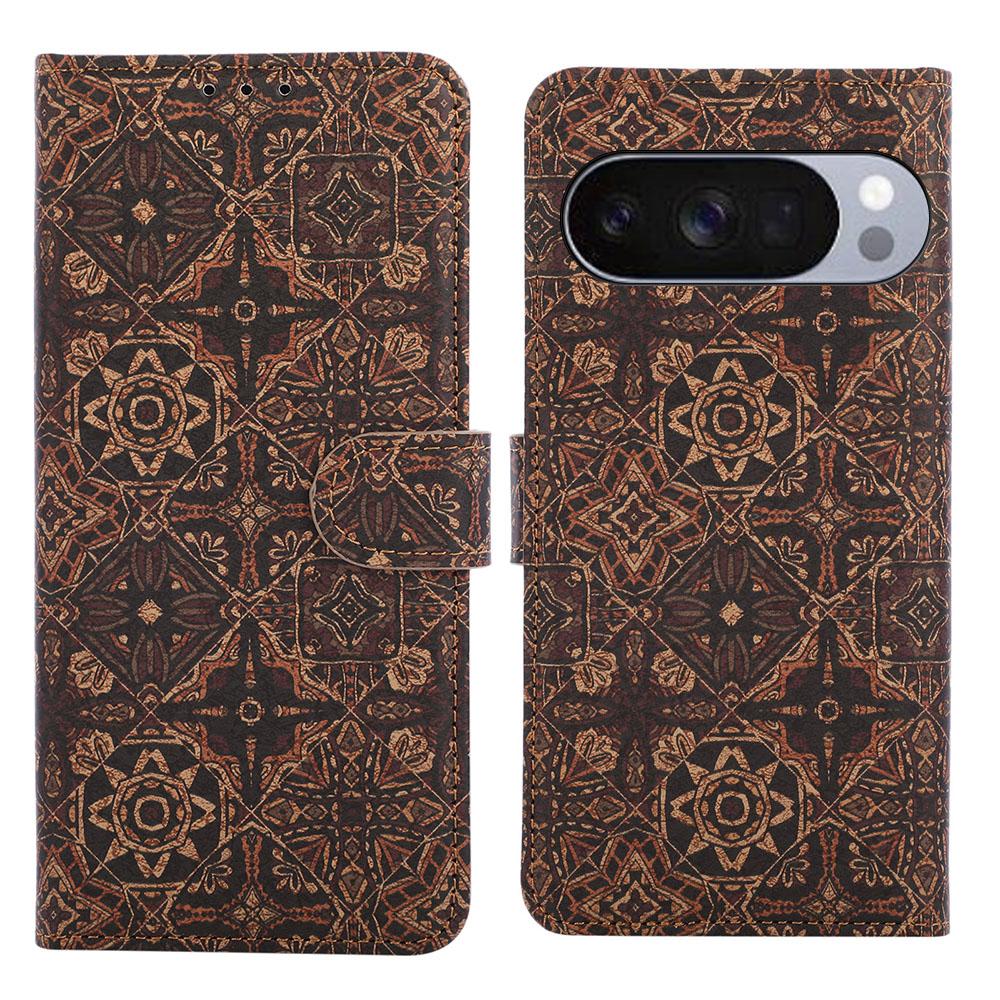 Leather Wallet Case For Google Pixel 10 / Pixel 10 Pro Bohemian-style TPU PU Phone Cover with Stand