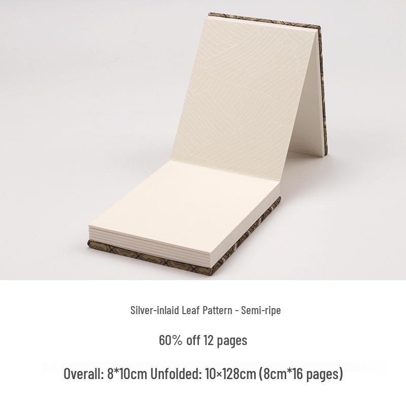 Handmade Blank Xuan Paper Painting & Calligraphy Album - Linen Surface, Semi-Cooked