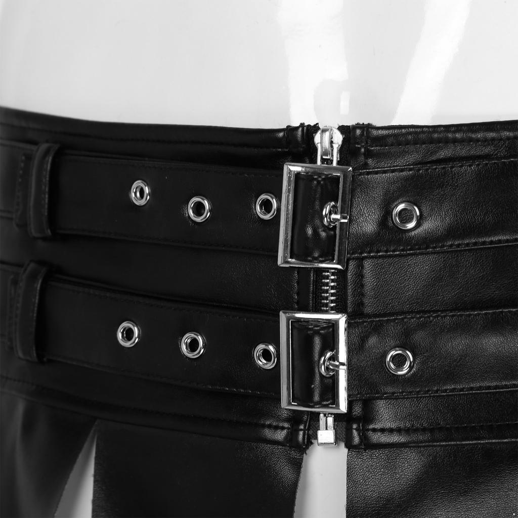 Ανδρική φούντα φούντα από συνθετικό δέρμα Ρωμαϊκό σετ κοστούμι Gladiator Kilt Εσώρουχα Φούστα Φανταχτερό φόρεμα Κοστούμι μπάλα Μίνι φούστα