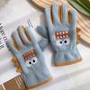 Windproof Student Wrist Gloves Cartoon Children Cycling Gloves Full Fingers Gloves  Autumn Winter