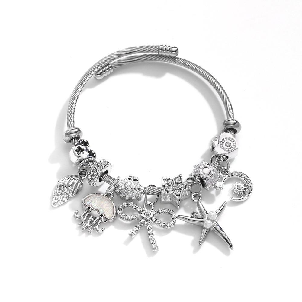 Cute Octopus Bracelet For Women Stainless Steel Adjustable Fashion Jewelry Spring