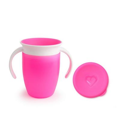 Conjunto de tampa e copo com alças Munchkin Miracle 360, rosa, 1 conjunto