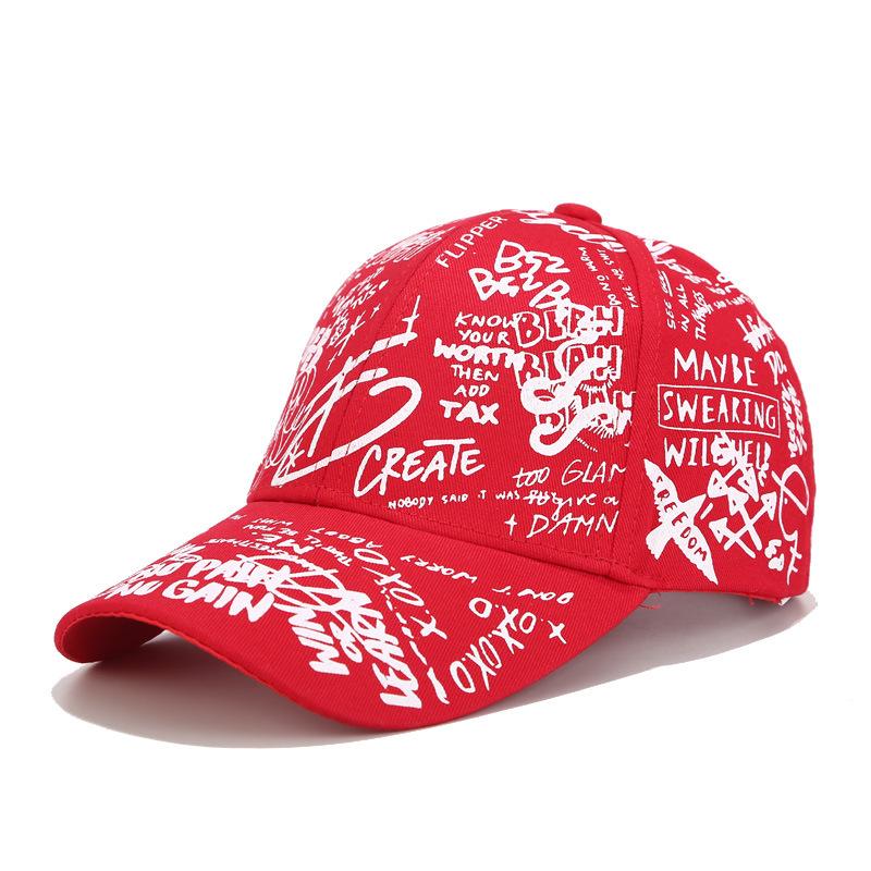 G-Dragon Style Black & White Graffiti Baseball Cap - Unisex Trendy Summer Duckbill Hat