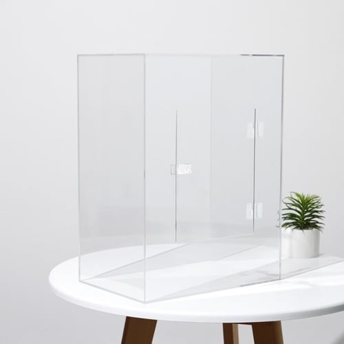 MOROBOR Acrylic 3-Hole Right-Angle Joint Brace Bracket and L-Shaped Corner Bracket with Screws, Mini Adhesive Pineapple Handle Acrylic Hinge Buckle Lo