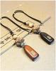 Sandalwood Gourd Pendant: High-End Rearview Mirror Amulet for Men and Women