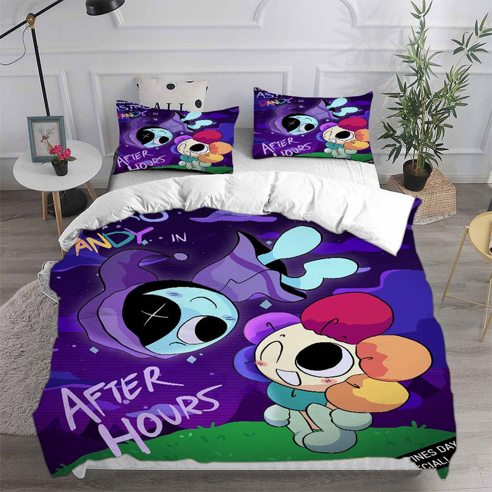 Dandy's World Bedding Set Game 3D Printed Duvet Cover Set With Pillowcases Boy Girl Teens Kids Birthday Gift Soft Bedclothes