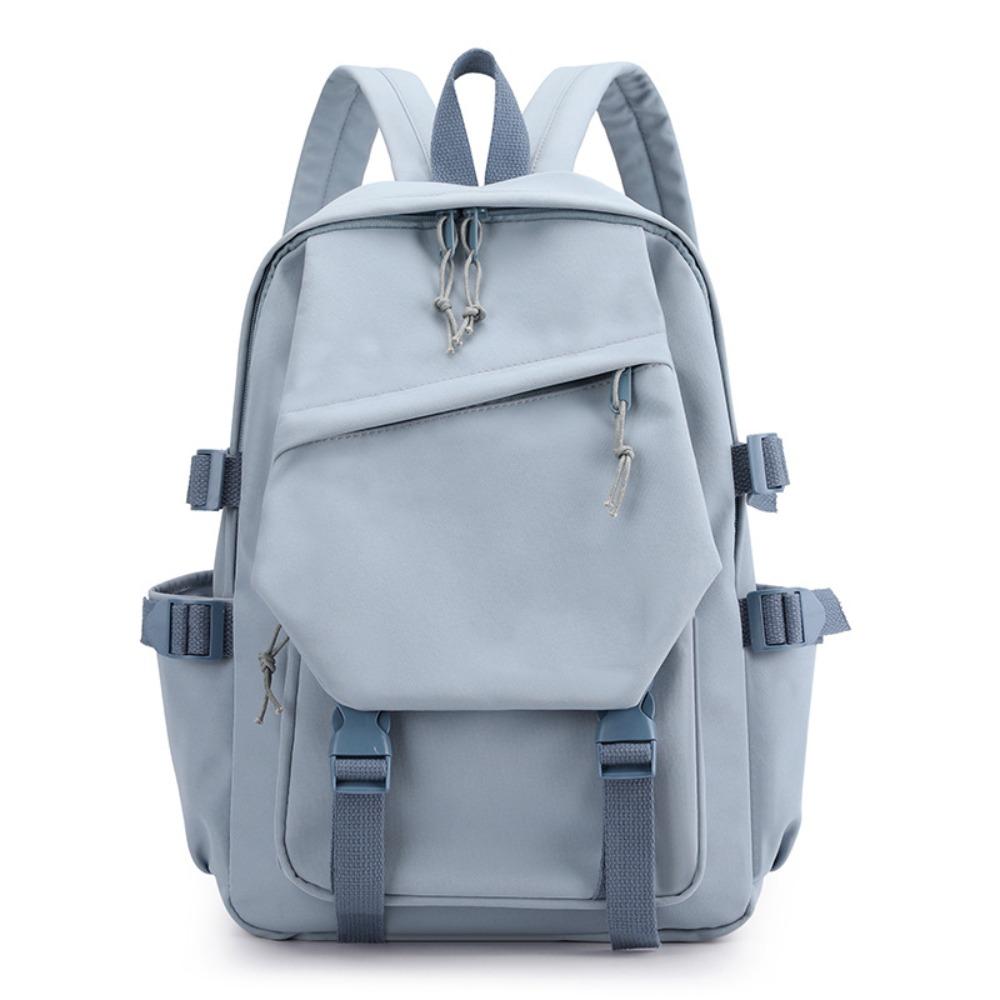 Adjustable Women Shoulder Bag Multi-Function Students Schoolbag Sweet Nylon Backpack  College синий