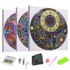 5D Clock Wall Set DIY Painting Room Decor Mandala Patterns Fashionable Clock Design for Home Decoration