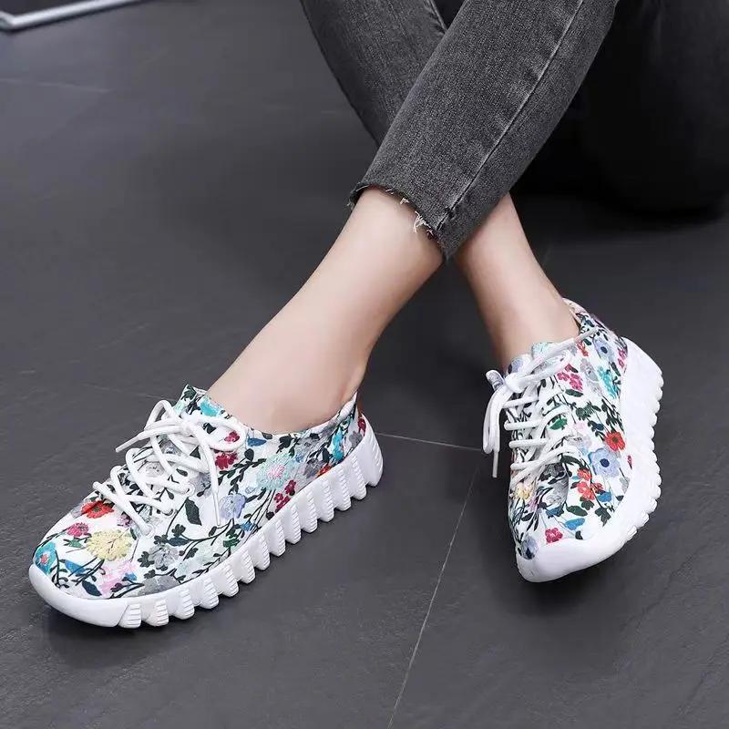 Fashion Flowers Breathable Women's Shoes Designer Luxury Comfortable and Elegant 39 Cheap Trends 2025 New In Ladies Footwear On Sale