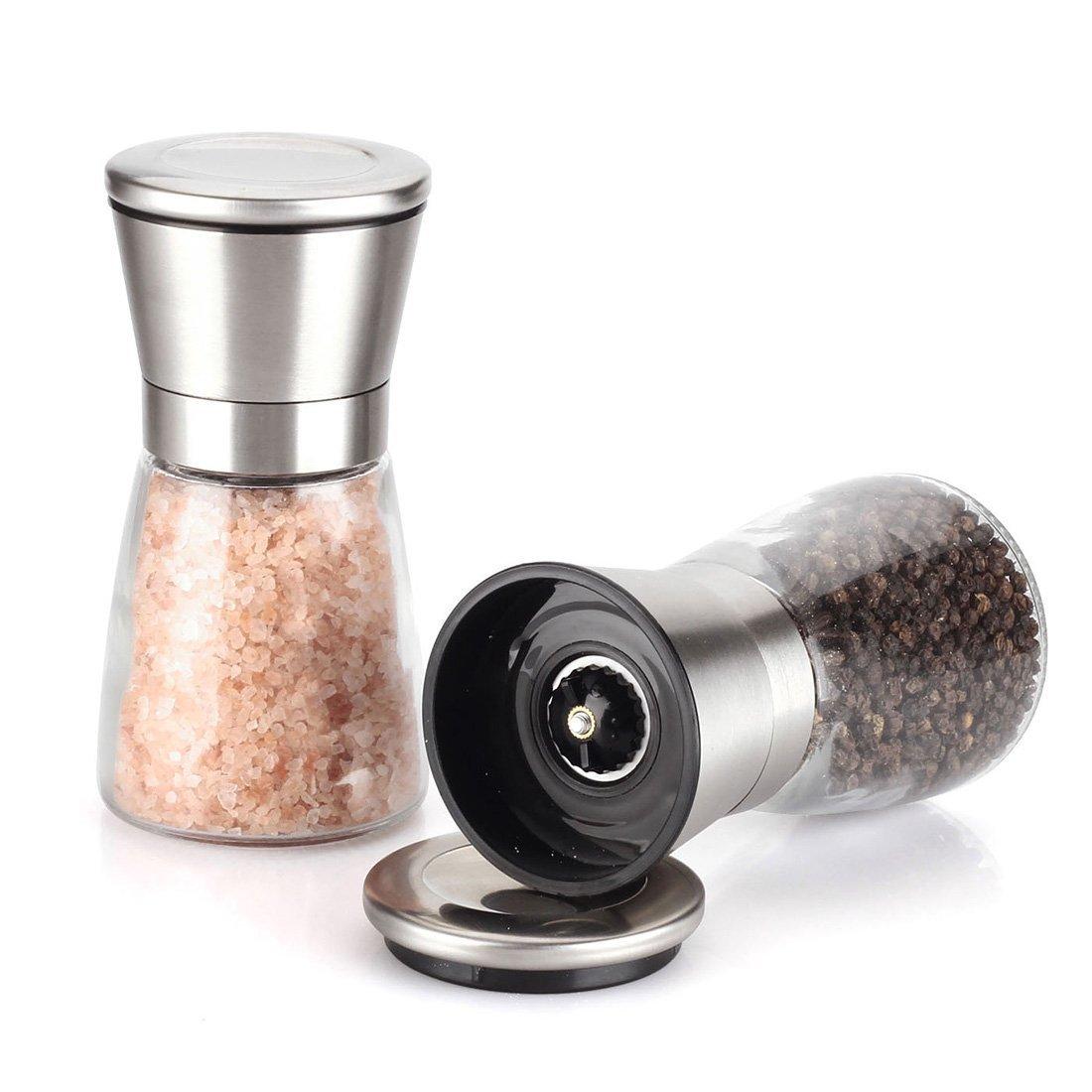 

HJ Pepper Grinder, Salt Mill, Spice Mill, Ceramic Mill, Set of 2