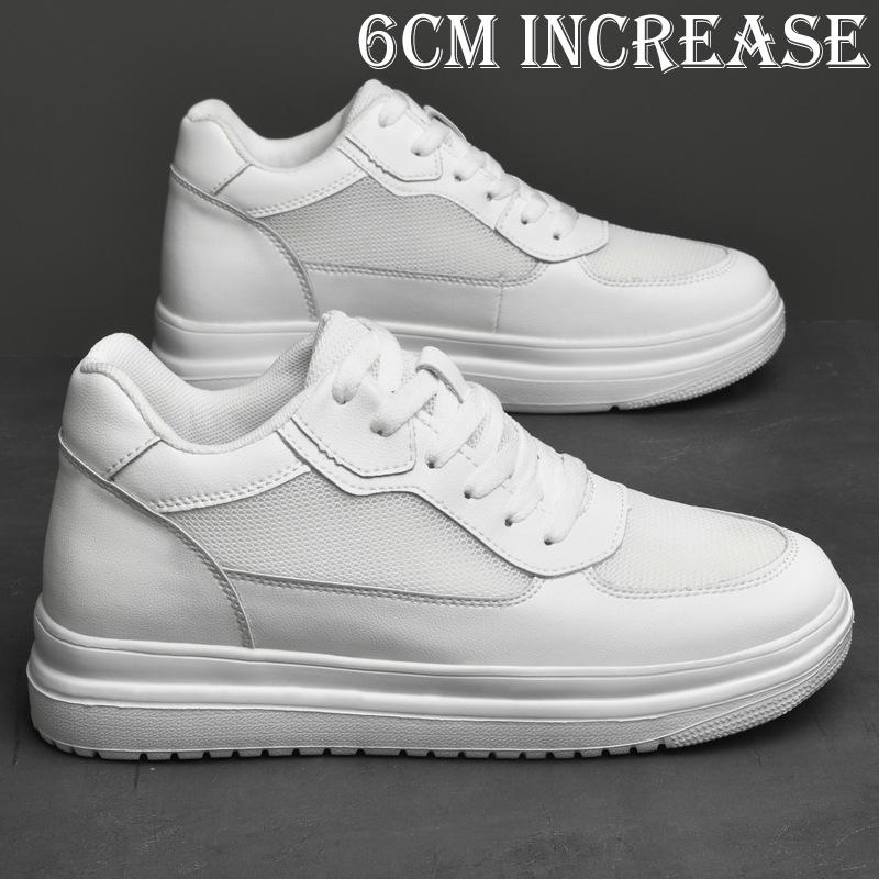 2024 Men Elevator Shoes Heightening Shoes Height Increase Shoes Insoles 6-8CM Man Sneakers Height Increasing Shoes Height Shoes
