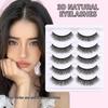Natural Multi-Layered False Eyelashes: Cross-Border Set of Five Pairs, Delicate, Soft, and Root-by-Root Defined