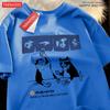 Summer Cotton Woman TShirts Original Japanese Retro Cat Prints Tee Shirts Loose ONeck Soft Comfortable Tops Female Clothes