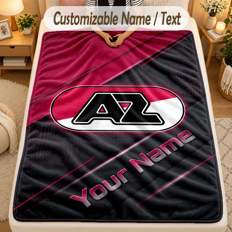 Flannel BlanketAZ Alkmaar Custom Name Text Personalized Soft Warm Throw Blanket Home Decor Gift