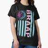 Braap Vintage USA American Flag Dirtbike Motocross Classic T-Shirt