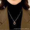 Amber Stacked Wearing Gold Sweater Necklace Girls 2024 Autumn and Winter New Light Luxury High-end Niche Sweater Chain