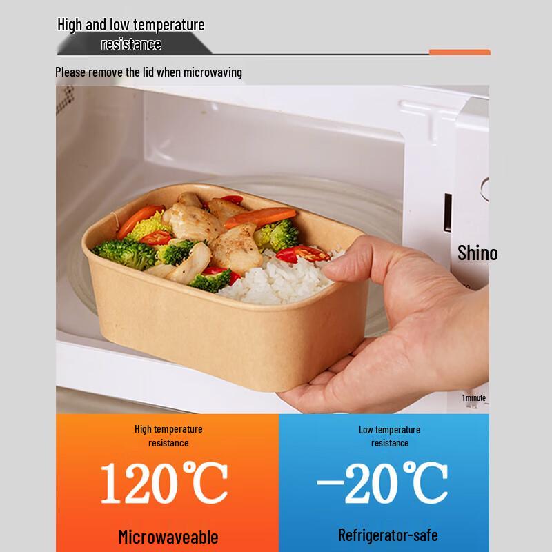 Food-Grade Disposable Square Lunch Boxes with PP Flat Lids (50 Sets)