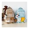 Blocking Splicing Color School Bag Large Capacity Backpack Cartoon Gift Students