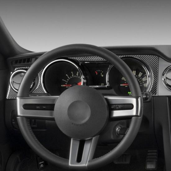 Carbon Fiber Speedometer Trument Cluster Panel Cover For Ford Mustang 2005-09