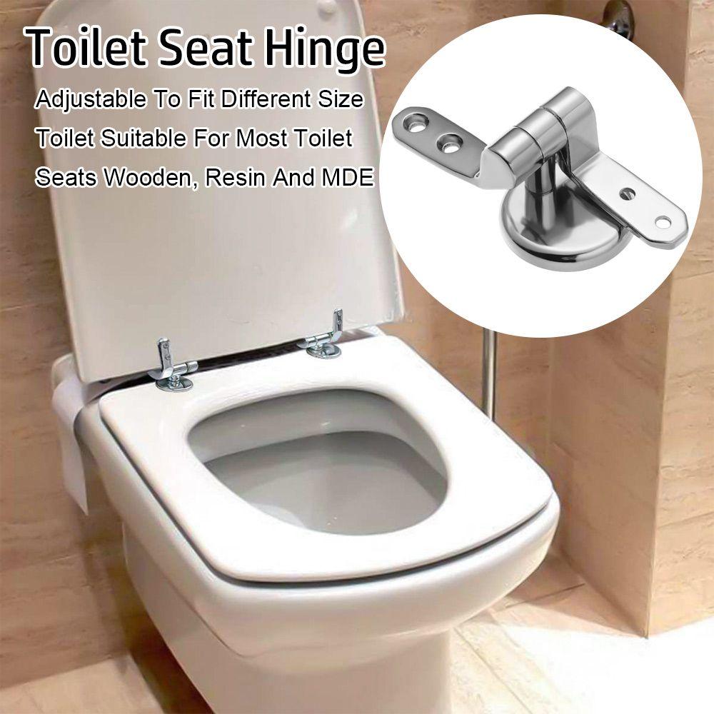 Set Cerniere Per Sedile WC Con Chiusura Ammortizzata - In ABS, Fissaggio Dall'alto, Con Bulloni E Viti