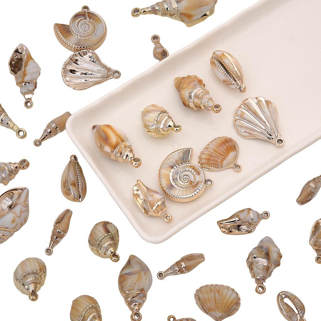 1-10Pcs Acrylic Imitation Shell Pendant For DIY Necklace Bracelet Earrings Jewelry Making Craft Accessories