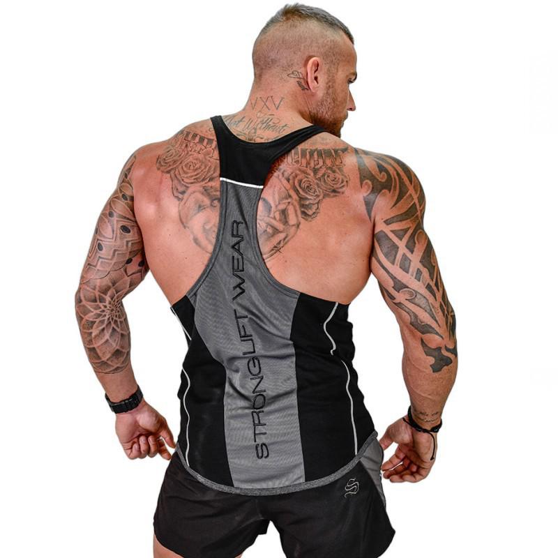 Grenzüberschreitendes Muscle Brothers Herren Y-Back Fitness Tank: Atmungsaktive, Elastische Sport- & Freizeitbekleidung