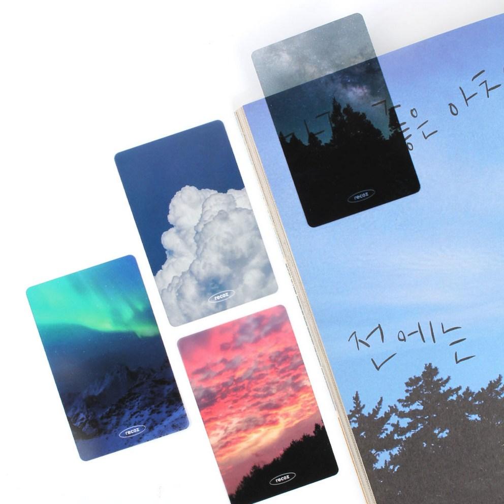 Ricos Translucent Photocard Bookmark 4-Piece Set, Sky, 1 Set