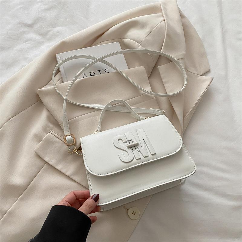 High Value New Solid Color Simple Atmosphere Small Square Bag Large Capacity Casual Handbag Messenger Bag Women
