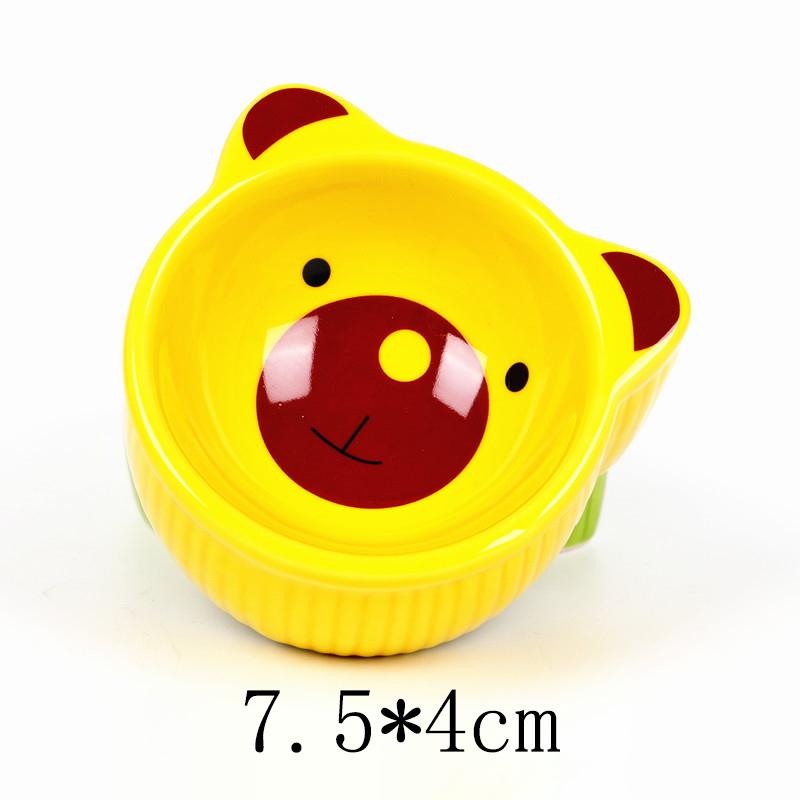 Hamster Ceramic Feeding Bowl Feeding Basin Guinea Pig Chinchilla Hedgehog Small Pet Round Bowl Food Water Feeder