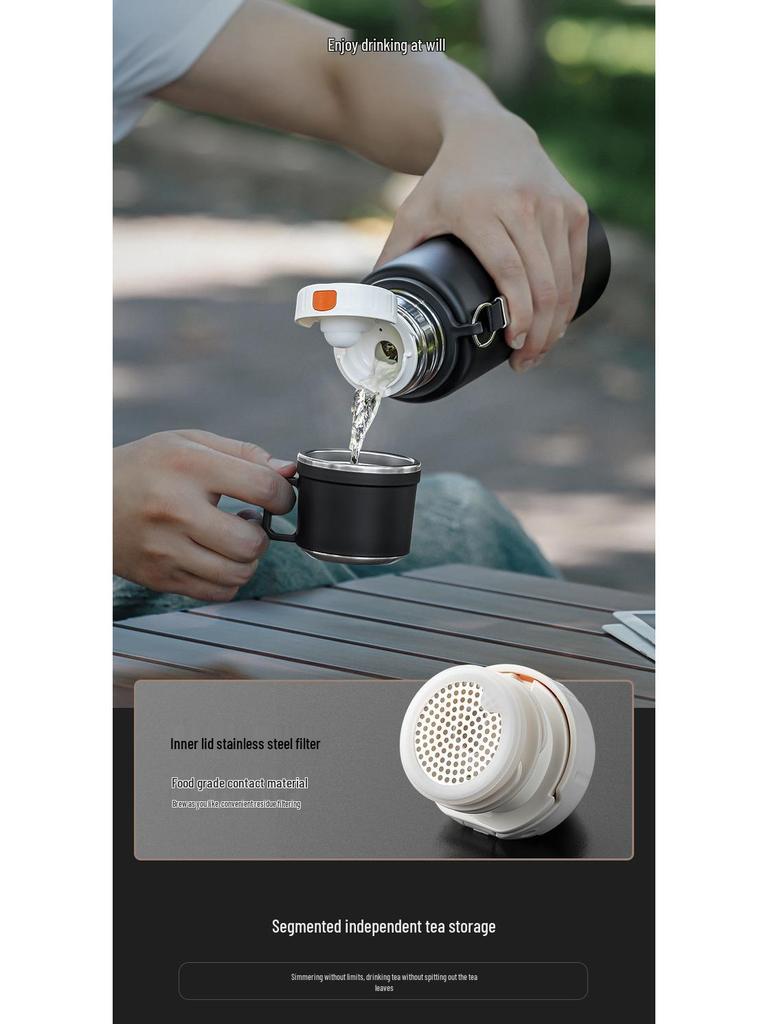 Portable Large-Capacity Double-Wall Insulated Stainless Steel Water Cup