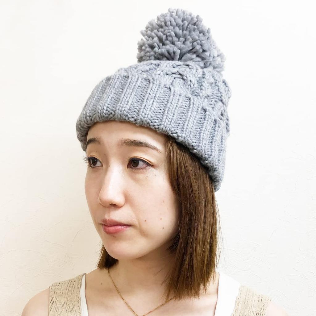 Basic Quench Loveable Heavy Cable Watch Knit One Size Fits Brown Pom-Pom Hat, Women's, All,