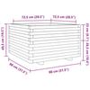VidaXL Planter White 80x80x49.5 Cm Solid Pine Wood, Outdoor Planter, Flower Box, Tomato Planter, Planter of 3282530