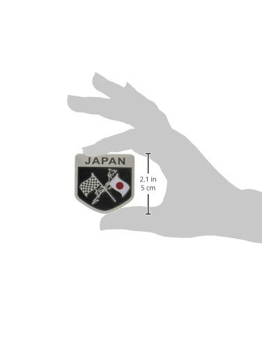 Toyo Mark Aluminum Emblem JAPAN Flag Sticker AE-5