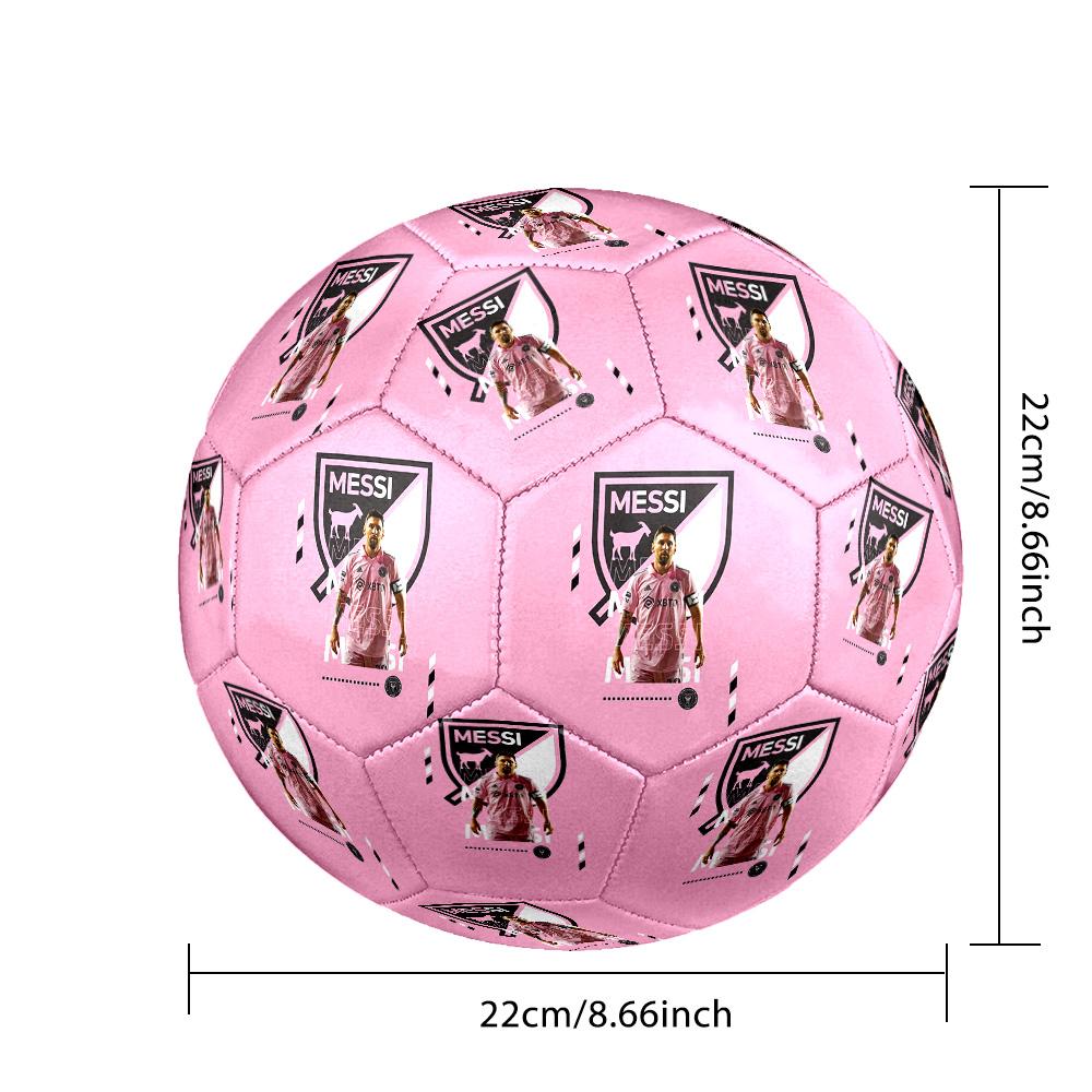 Posizione di Celebrazione di Messi Taglia 5 Calcio Pallone da Calcio Cucito a Macchina Universale per Interni/Esterni Regalo Commemorativo Perfetto per gli Amanti del Calcio