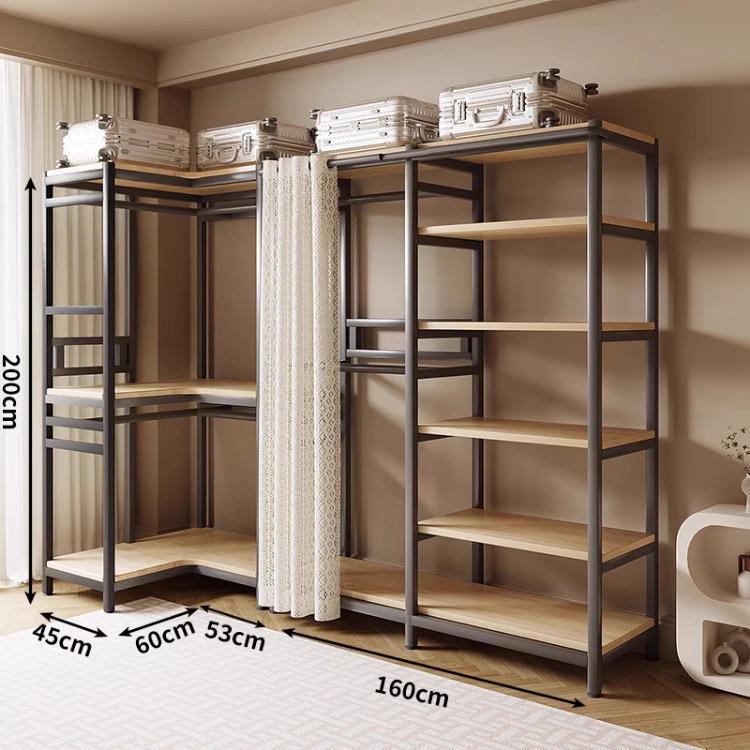 Vertical Metal Corner Coat Rack for Bedroom or Entrance
