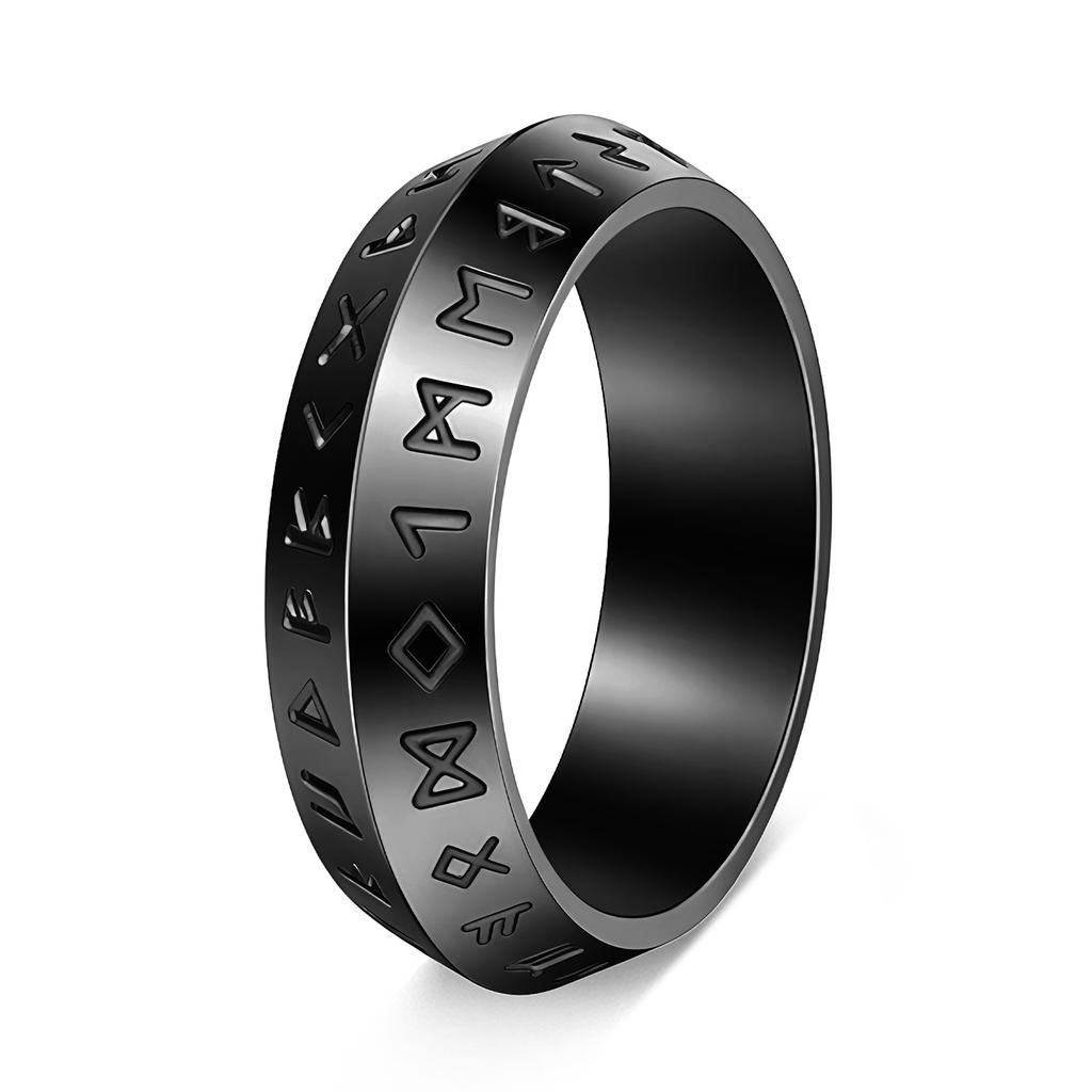 European and American Jewelry New Viking Ring Rune Ring Symbolizes Destiny, Future and Infinite Power