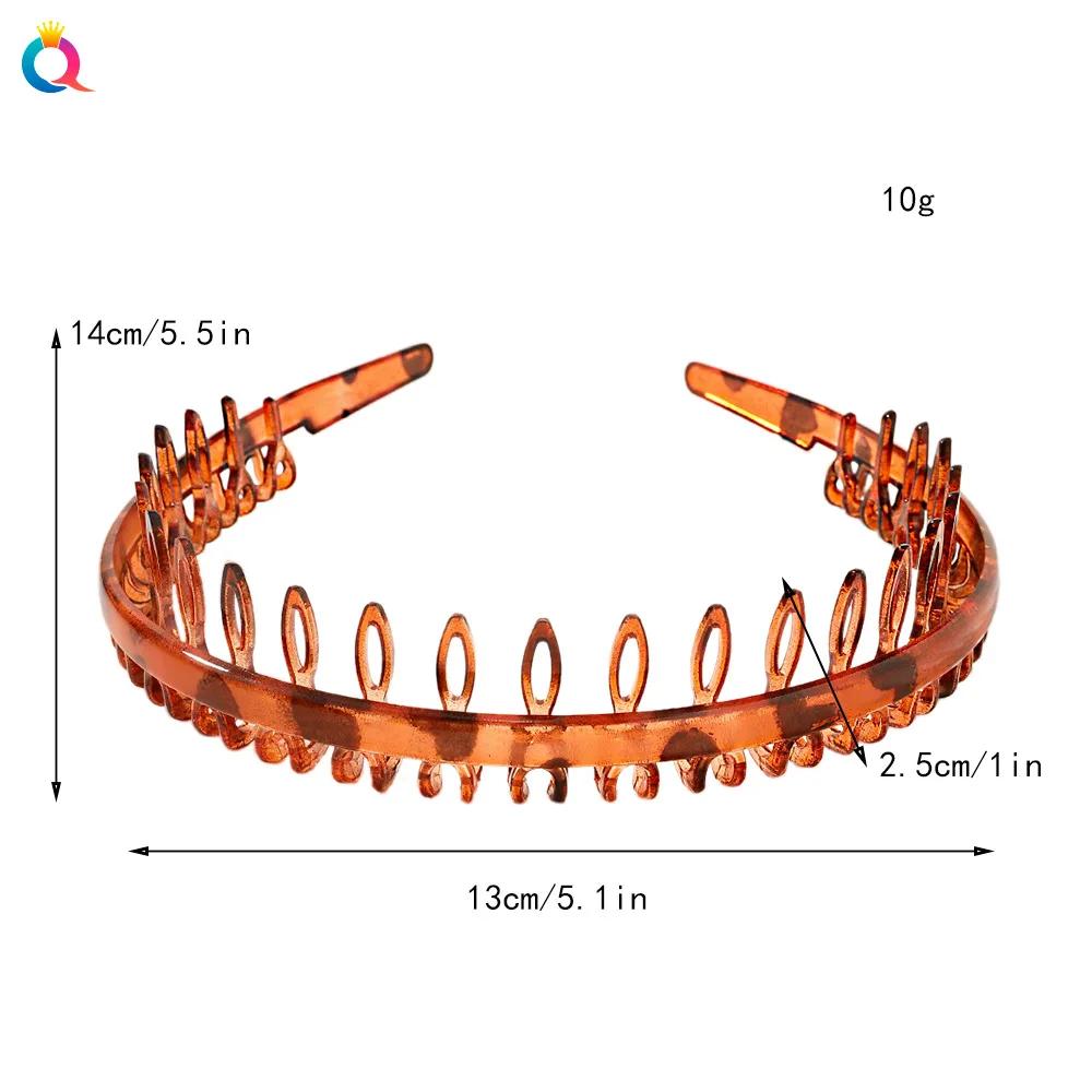 Einfaches mattes Kettengewelle gezahntes Haarband Finishing für abstehende Haare Kopfband Outdoor Haarreifen zum Gesichtwaschen Kopfbedeckung Haarschmuck