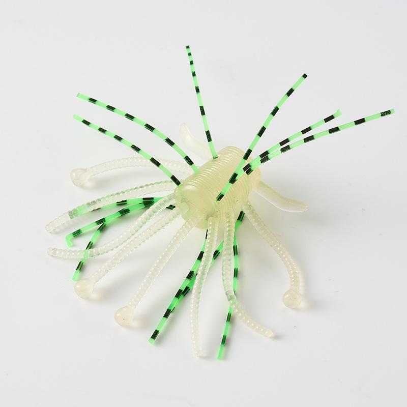 Revised Product Name: Lead-Free Slow-Sinking Black Spider Soft Lure for Sea Fishing