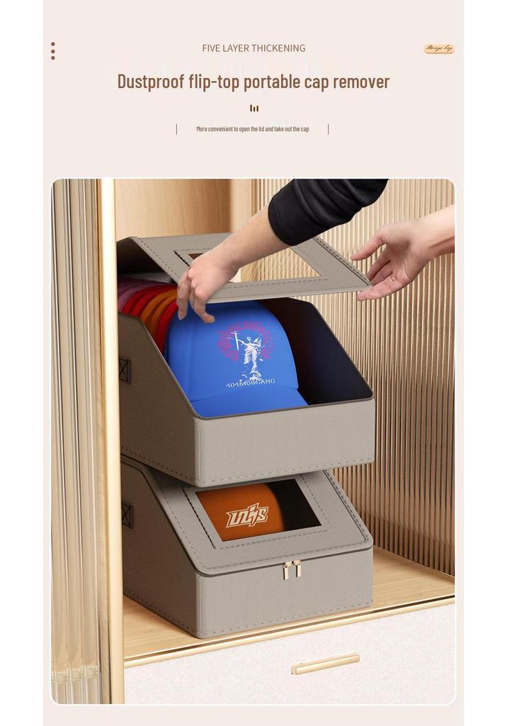 Scatola porta cappelli da baseball antipolvere di grande capacità