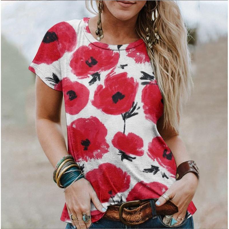 New women's printed T-shirt 3D printed tie dye star moon T-shirt women's street wear short sleeved Harajuku T-shirt